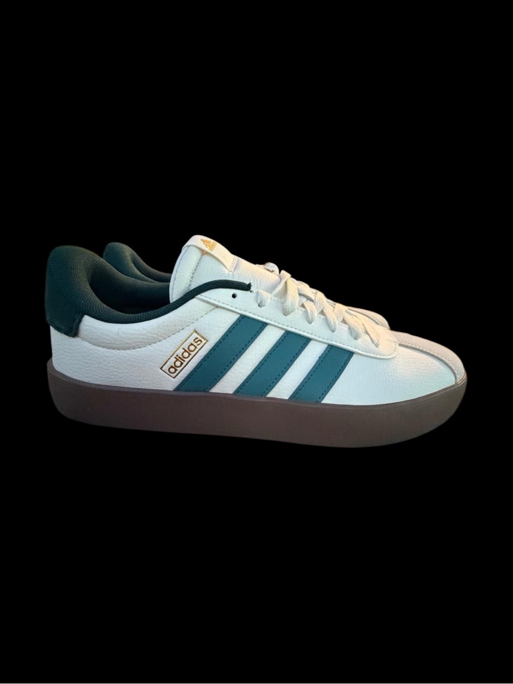 Adidas VL Court 3.0 White Preloved Teal Gum Men’s Size 11.5 New JR8635